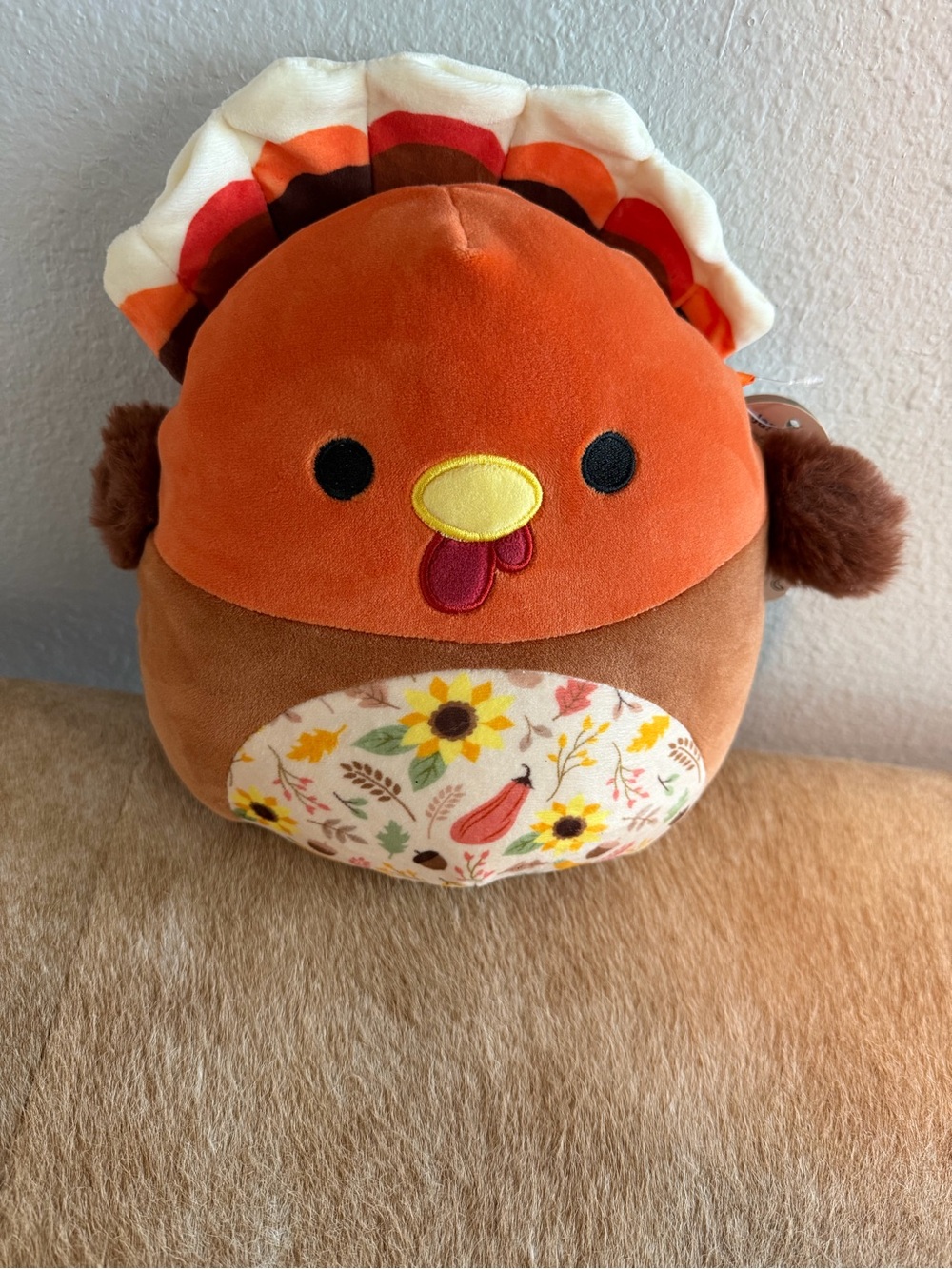 Squishmallow 8” Ulana Floral Belly Thanksgiving Turkey-BNWT